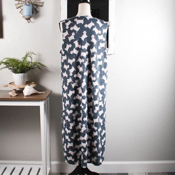 LuLaroe Dog Print Duster | Sleeveless Cardigan | Size Medium - Picture 3 of 5